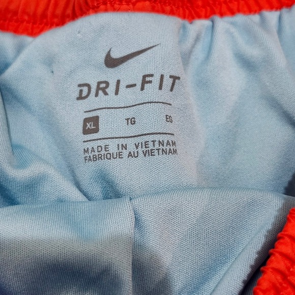 Nike Running Shorts Athletic‎ Drifit Coral Blue Accents Kids XL - Picture 3 of 4